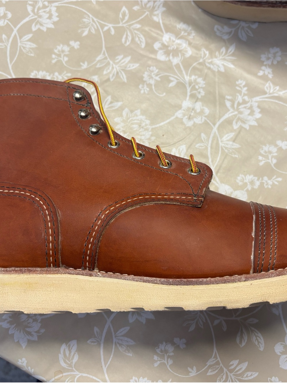 Red Wing Boot Style 8089 Traction Tred 6” Oro Legacy Iron Ranger Size 13D - Picture 7 of 11